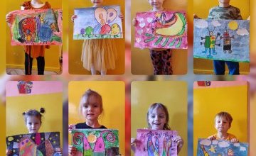 Prace na konkurs " Roboty, stwory i inne potwory" .Grupa Misie